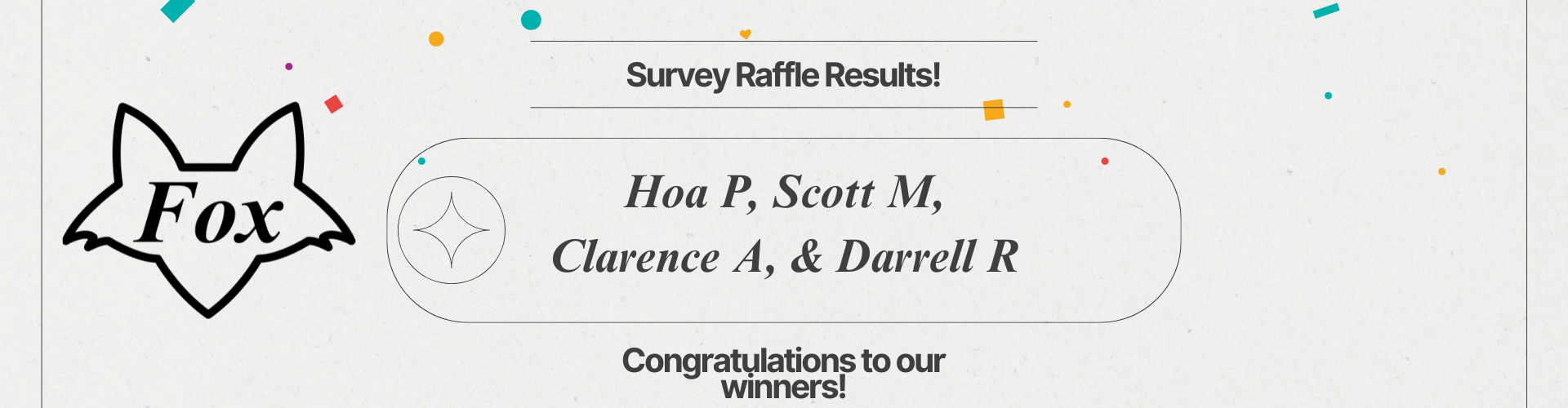 Raffle results
